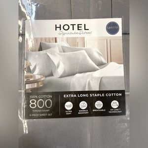 Hotel Signature 800 Thread Count Cotton 6-Piece Sheet Set Queen Size 
*NWT